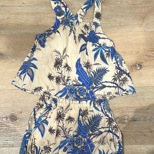 Banana Republic 18/24 month new without tags Tropical Blue linen Set